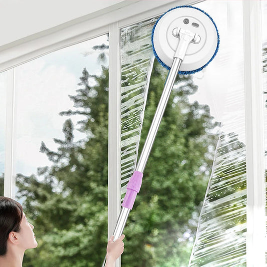 Wireless Automatic Electric Spin Mop Cleaning Machine 2 in 1 Wet & Dry Home Cleaner Car Glass Ceiling Door Windows Floor Cleaner