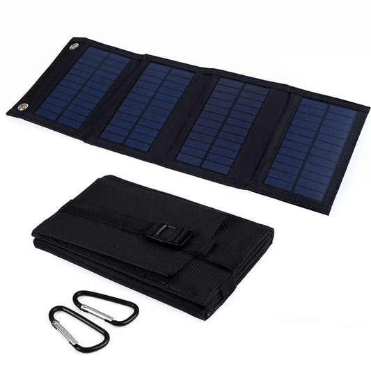 Cargador Solar De 30W, Paneles Solares Plegables Para Exteriores, Cargador De Batería Para Teléfono Inteligente Solar Portátil USB De 5V, Cargadores De Teléfono Con Panel Solar Impermeables Para Cámara, Linterna, Acampar, Senderismo, Mochilero