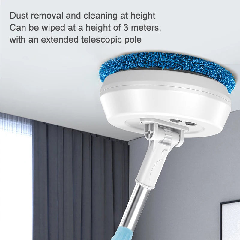 Wireless Automatic Electric Spin Mop Cleaning Machine 2 in 1 Wet & Dry Home Cleaner Car Glass Ceiling Door Windows Floor Cleaner