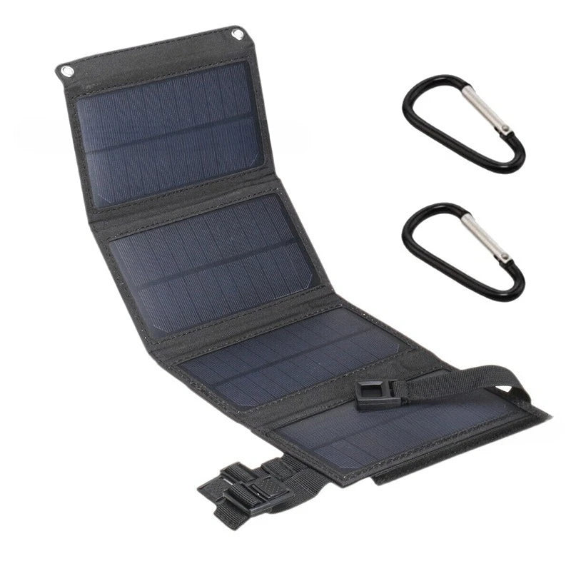 4 Fold 100W Foldable Solar Panel 20W/H Portable Solar Panels Fast Charger USB 5V DC Full Time Solar Panel Mobile Power Supply